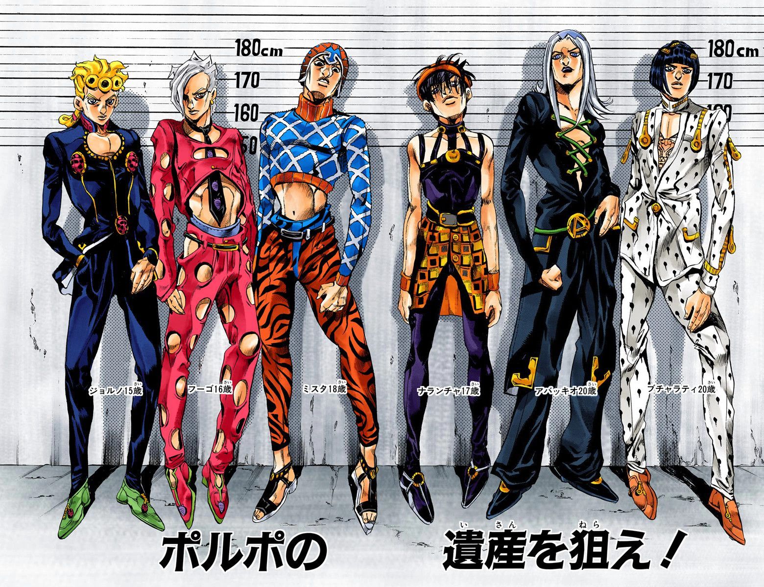 RÃ©sultat de recherche d'images pour "jjba part 5 protagonists"
